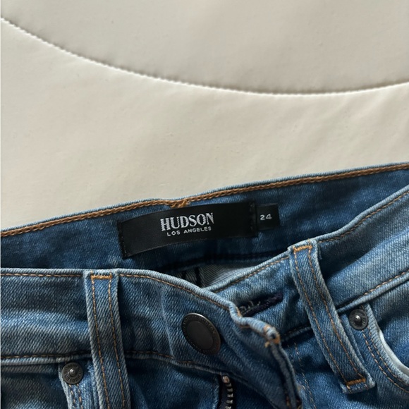 Hudson Medium Washed Frayed Jeans - Picture 2 of 3